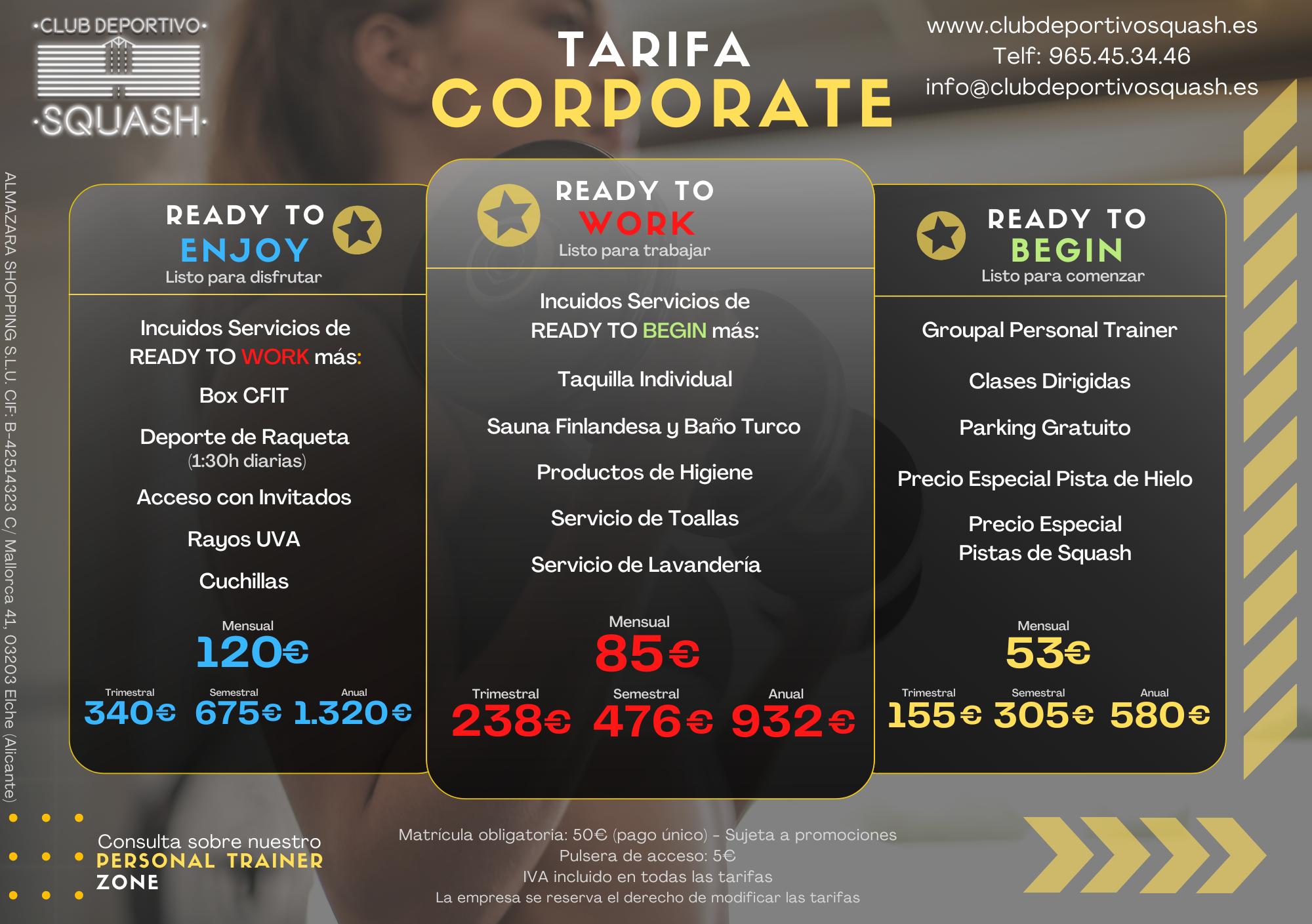 TARIFAS - CORPORATE - CLUB 2022 equipo clínica talaverano